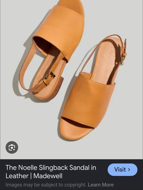 Madewell Shoes - Madewell Noelle Slingback Sandal - Cognac Tan Leather